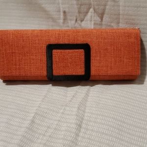 Small vintage orange clutch